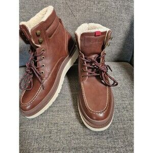 New BROWN Guess Men's Chesley Lace Up Casual Hybrid Boots Size 10